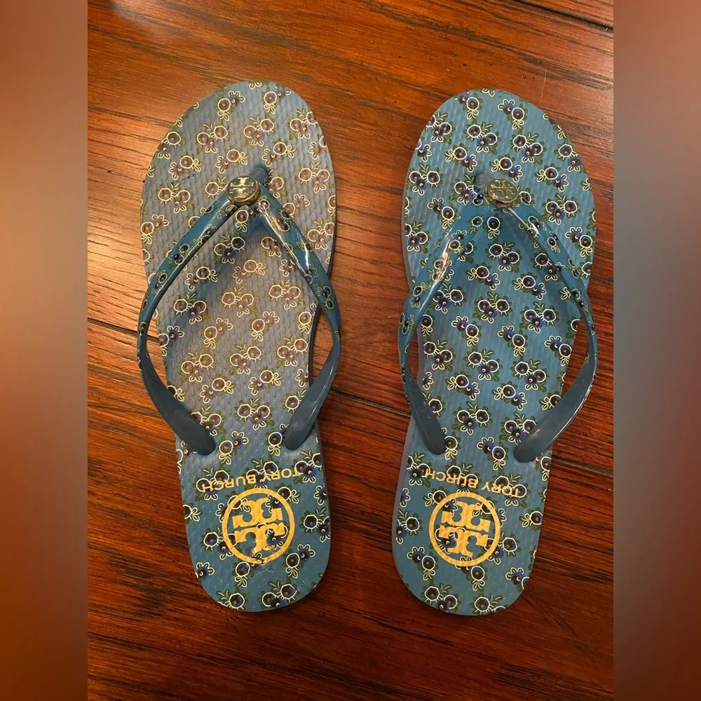 Tory Burch Avalon Blue Flip-flops